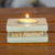 Onyx tealight candleholder, 'Minimalist Lights' - Modern Natural Onyx Tealight Candleholder from Mexico