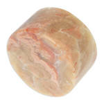 Onyx tealight candleholder, 'Ethereal Evening' - Round Natural Onyx Tealight Candleholder in Caramel Hues