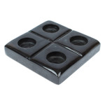 Onyx tealight candleholder, 'Sparkles & Mystery' - Black Natural Onyx Tealight Candleholder Crafted in Mexico