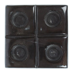 Onyx tealight candleholder, 'Sparkles & Mystery' - Black Natural Onyx Tealight Candleholder Crafted in Mexico