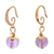 Gold-plated amethyst dangle earrings, 'Sage Spirit' - 14k Gold-Plated Dangle Earrings with Amethyst Beads