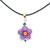 Gold-accented howlite pendant necklace, 'Kindness Bloom' - Gold-Accented Floral Howlite Pendant Necklace in Pink Hues