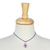 Gold-accented howlite pendant necklace, 'Kindness Bloom' - Gold-Accented Floral Howlite Pendant Necklace in Pink Hues