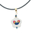 Halskette mit Howlith-Anhänger mit Goldakzent, „Diversity Bloom“ – Halskette mit Howlith-Anhänger mit Goldakzent und Blumenmuster in lebendigem Farbton