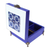 Decoupage wood decorative box, 'Sapphire Mosaics' - Floral Decoupage Wood Decorative Box in Sapphire Hues