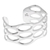 Sterling silver cuff bracelet, 'Oval Splendor' - Taxco Sterling Silver Cuff Bracelet with Openwork Accents