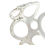 Sterling silver cuff bracelet, 'Bubbly Sides' - Bubble-Patterned Sterling Silver Cuff Bracelet from Mexico