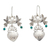 Türkise Kronleuchter-Ohrringe - Taxco Kronleuchter-Ohrringe aus 925er Silber mit türkisfarbenem Vogel und Herz
