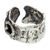 Men's sterling silver wrap ring, 'Mighty Crocodile' - Textured Men's Taxco 925 Silver Crocodile-Themed Wrap Ring