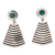 Turquoise dangle earrings, 'Modern Beauty' - Modern Taxco 925 Silver Dangle Earrings with Turquoise Stone