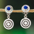 Pendientes colgantes de lapislázuli - Aretes Colgantes de Plata 925 Taxco con Piedras de Lapislázuli