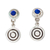 Lapis lazuli dangle earrings, 'Divine Blue Touch' - Taxco 925 Silver Dangle Earrings with Lapis Lazuli Stones