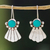 Turquoise dangle earrings, 'Ocean of Hope' - Ocean-Themed Natural Turquoise Dangle Earrings from Mexico