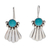 Turquoise dangle earrings, 'Ocean of Hope' - Ocean-Themed Natural Turquoise Dangle Earrings from Mexico