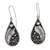 Sterling silver dangle earrings, 'Tears from Nature' - Drop-Shaped Leafy Sterling Silver Dangle Earrings