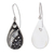 Sterling silver dangle earrings, 'Tears from Nature' - Drop-Shaped Leafy Sterling Silver Dangle Earrings