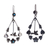 Beaded sterling silver dangle earrings, 'Tears of Peace' - Drop-Shaped Blue Sterling Silver Dangle Earrings from Mexico