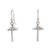 Sterling silver dangle earrings, 'Dancing Mushrooms' (small) - Mushroom-Themed Sterling Silver Dangle Earrings (Small)