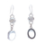 Crystal dangle earrings, 'Spring in Paradise' - Floral Polished Sterling Silver and Crystal Dangle Earrings