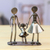 Auto part statuette, 'Family of Three' - Handcrafted Recycled Auto Part Statuette of Family of Three (image 2) thumbail