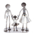 Auto part statuette, 'Family of Three' - Handcrafted Recycled Auto Part Statuette of Family of Three thumbail