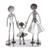 Auto part statuette, 'Family of Three' - Handcrafted Recycled Auto Part Statuette of Family of Three