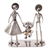 Auto part statuette, 'Family of Three' - Handcrafted Recycled Auto Part Statuette of Family of Three (image 2c) thumbail