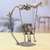 Auto part statuette, 'Romantic Swing' - Eco-Friendly Recycled Auto Part Statuette of Couple in Swing (image 2) thumbail