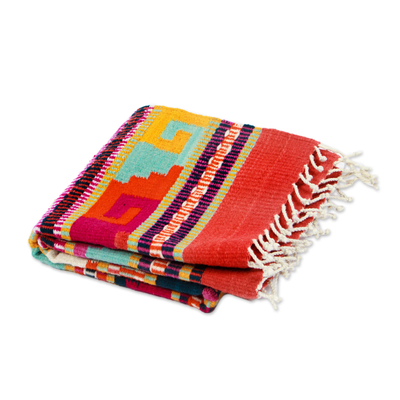 Wool area rug, 'Divine Traditions' (2x3.50) - Wool Area Rug with Traditional Mexican Motifs (2x3.50)