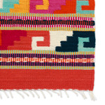 Wool area rug, 'Divine Traditions' (2x3.50) - Wool Area Rug with Traditional Mexican Motifs (2x3.50)
