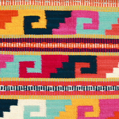Wollteppich, (2x3,50) - Wollteppich mit traditionellen mexikanischen Motiven (2x3,50)