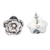 Sterling silver button earrings, 'Divine Blossoming' - High-Polished Floral Sterling Silver Button Earrings