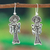 Sterling silver dangle earrings, 'Catrina Glam' - Taxco Silver Mexico Day of the Dead Catrina Dangle Earrings