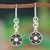 Sterling silver dangle earrings, 'Wheels of Style' - Modern Taxco Sterling Silver Oxidized Dangle Earrings