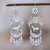 Sterling silver chandelier earrings, 'My Paradise' - Traditional Taxco Sterling Silver Chandelier Earrings