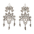 Sterling silver dangle earrings, 'Catrina Splendor' - Taxco 925 Silver Day of the Dead Catrina Dangle Earrings