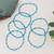 Glass beaded stretch bracelets, 'Green Euphoria' (set of 6) - Set of Six Blue and Green Glass Beaded Stretch Bracelets (image 2) thumbail