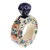 Ceramic tequila decanter, 'Ring of Liquid Soul' - Day of the Dead Blue and Ivory Ceramic Tequila Decanter