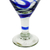 Handblown recycled glass martini glasses, 'Cobalt Swirls' (set of 4) - Eco-Friendly Set of 4 Handblown Blue Swirl Martini Glasses (image 2f) thumbail