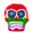 Máscara de cerámica - Máscara de calavera de cerámica colorida pintada a mano del Día de Muertos