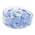 Handblown glass salad bowl, 'Oceanic Delicacies' - Eco-Friendly Blue Dot Patterned Handblown Glass Salad Bowl