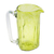 Blown recycled glass pitcher, 'Garden Relaxation in Lemon' - Hand Blown Eco-Friendly Recycled Glass Pitcher in Green