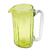 Blown recycled glass pitcher, 'Garden Relaxation in Lemon' - Hand Blown Eco-Friendly Recycled Glass Pitcher in Green