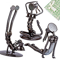 Curated gift set, 'Mind & Environment' - Handcrafted Eco-Friendly Yoga Scrap Metal Curated Gift Set