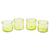 Blown recycled glass juice glasses, 'Lime Relaxation' (set of 4) - 4 Hand Blown Eco-Friendly Green Recycled Glass Juice Glasses