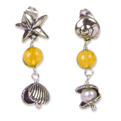 Curated gift set, 'Marine Dame' - Sea Life Sterling Silver and Gemstone Curated Gift Set