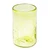 Blown recycled glass tumblers, 'Garden Relaxation in Lemon' (set of 4) - 4 Hand Blown Eco-Friendly Recycled Glass Tumblers in Green