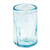 Vasos de tequila de vidrio reciclado soplado, (juego de 4) - 4 vasos de tequila de vidrio reciclado azul soplado a mano de México