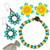 Curated gift set, 'Arcadian Flowers' - Handmade Crystal and Glass Beaded Jewelry Curated Gift Set thumbail