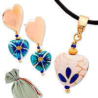 Curated gift set, 'Flourishing Intuition' - Floral Howlite and 14k Gold-Accented Curated Gift Set